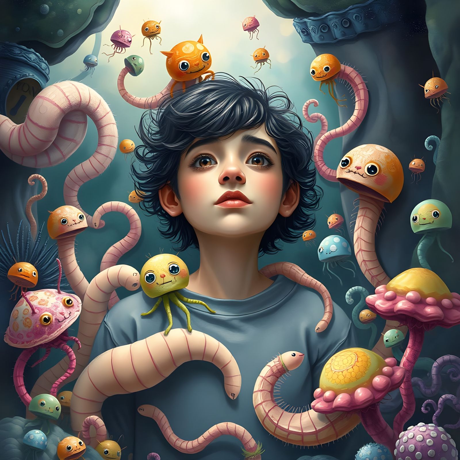 "Fun with parasites" prompt. Gotta luv ai 🤣😂🤣