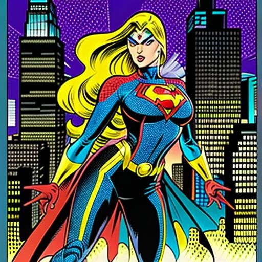 Electra Woman and Dyna Girl in Comic Book Style