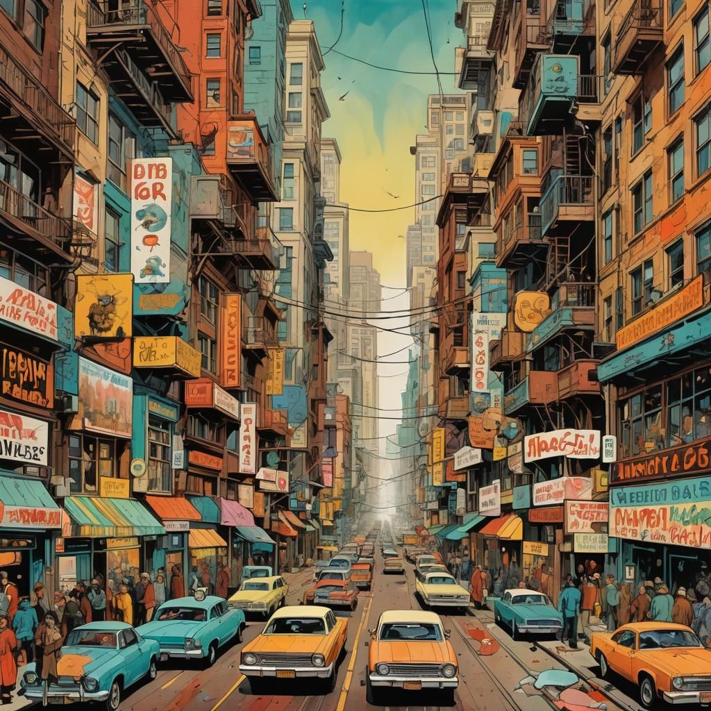 Psychedelic San Francisco Streets as Graffiti Art