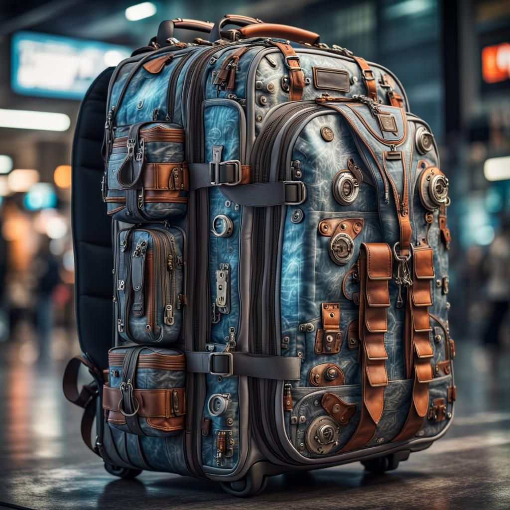 Hyperrealistic Science Fiction Travel Backpack