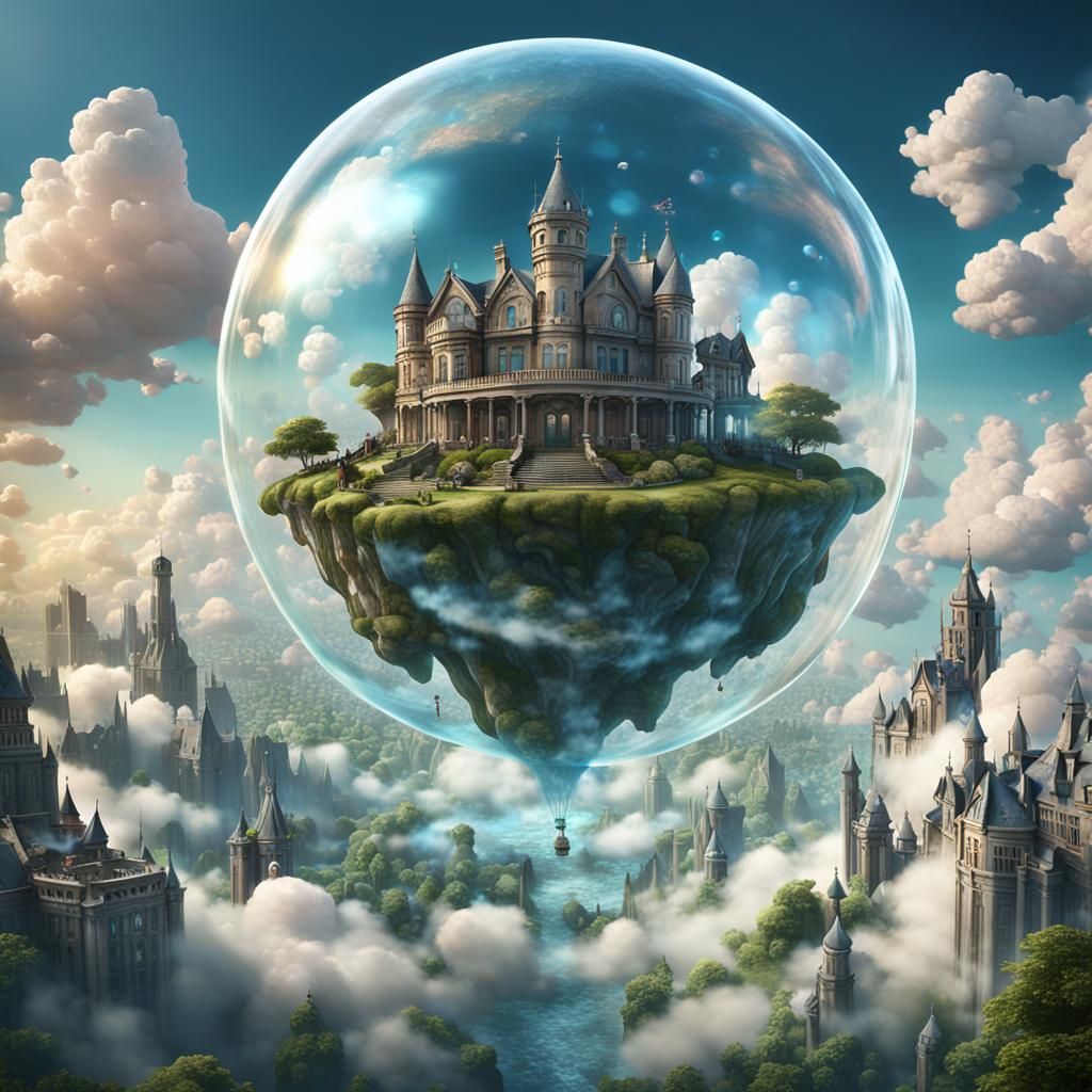 Fantastical Sky Mansion Concept Art