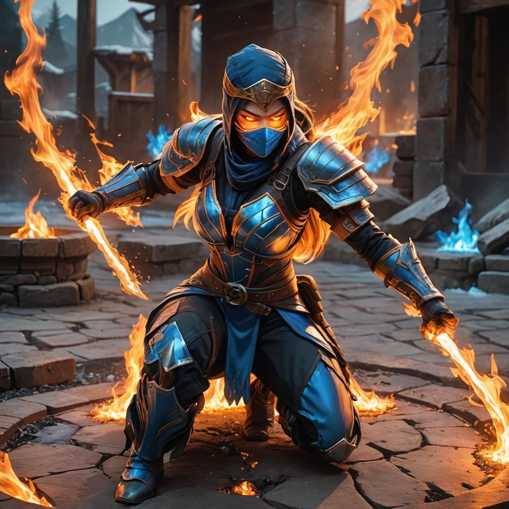 Fiery Female Warrior Concept Art