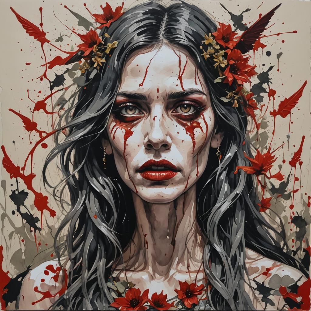 Emotional Gouache Painting Inspired by Verse