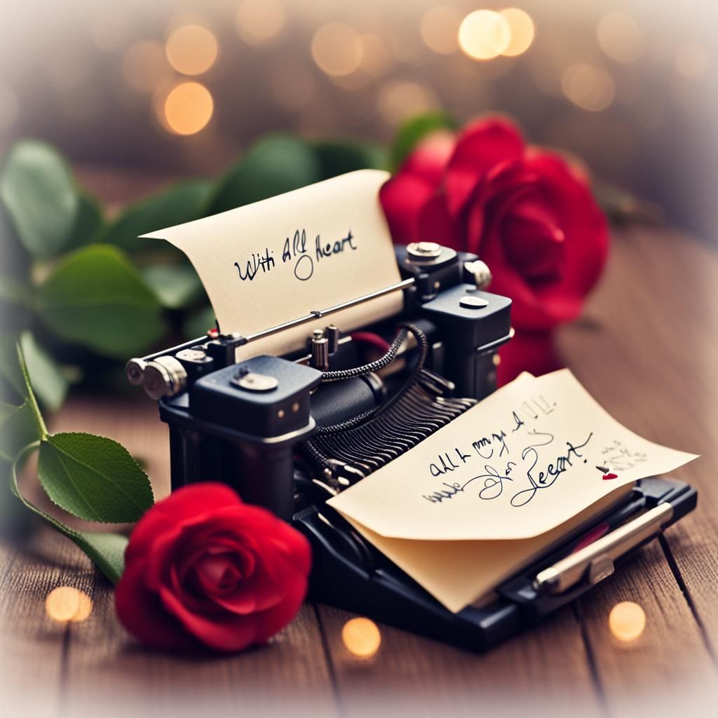 Love Letter with Bokeh Effect in Natural Lighting