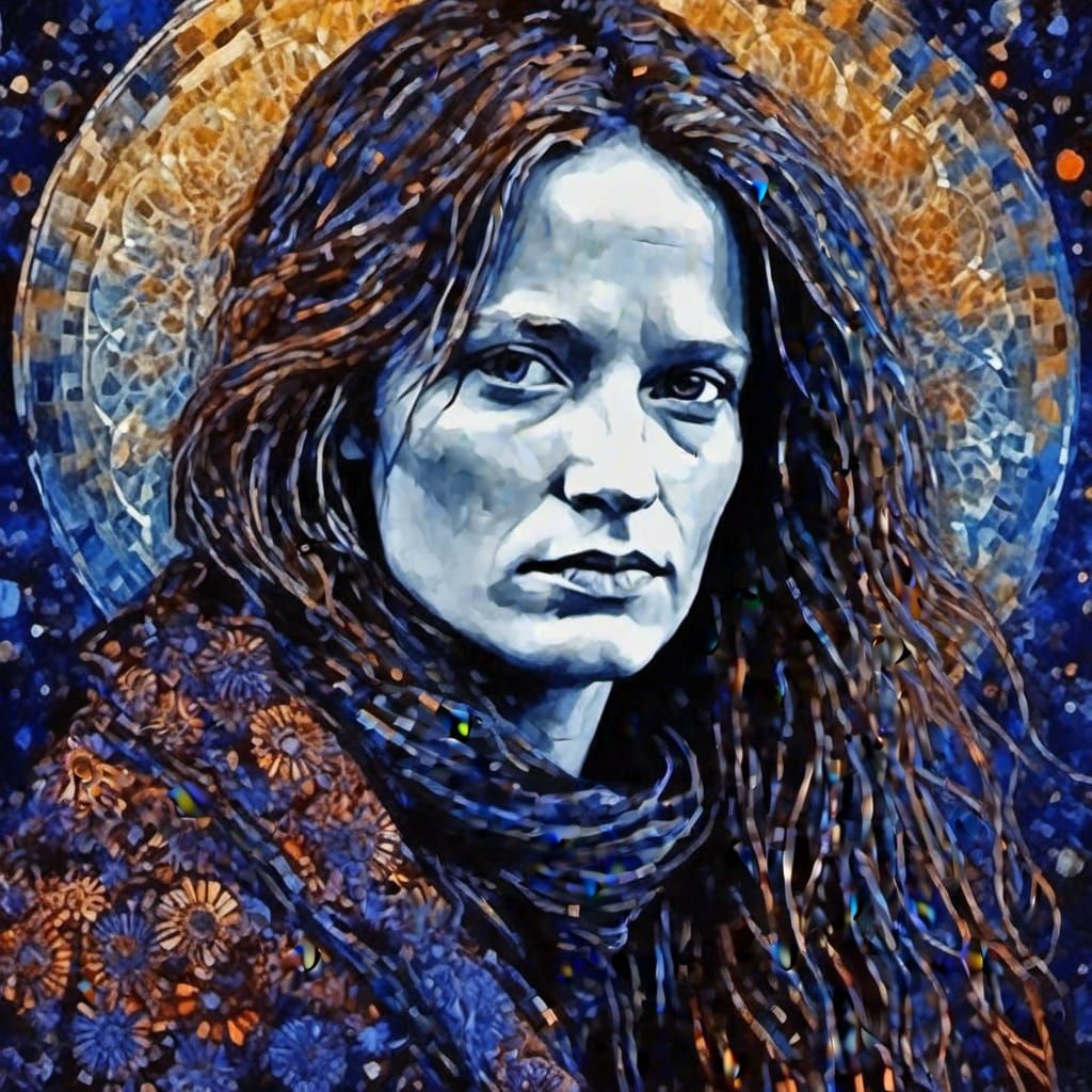 Psychedelic Doctor Who in Impasto Style