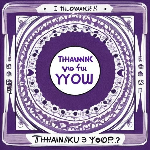 Elegant Purple "THANK YOU FOR FOLLOWING" Typography