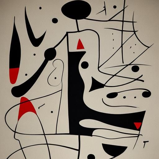 Abstract Shapes in Miró Style