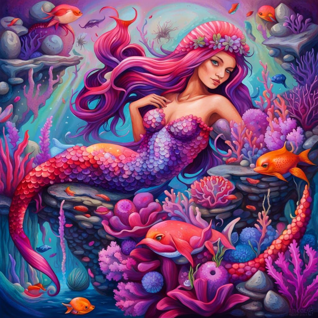 Mermaid resting
