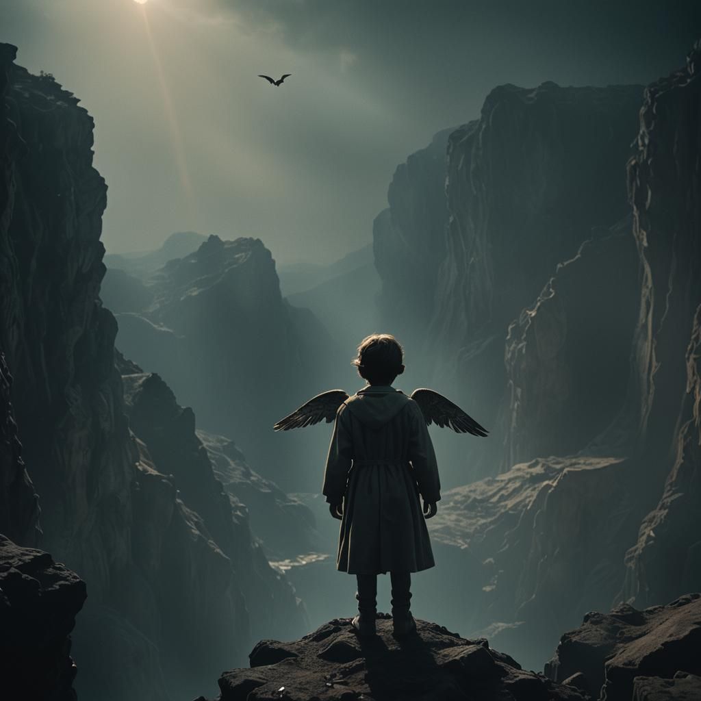 Desolate Soul at Abyss Edge with Angel