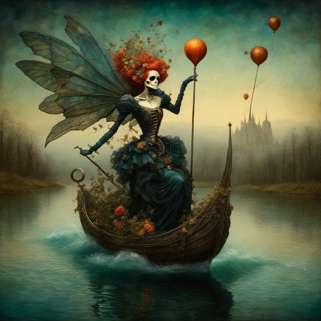 Skeleton Fairy Rides from the River Styx