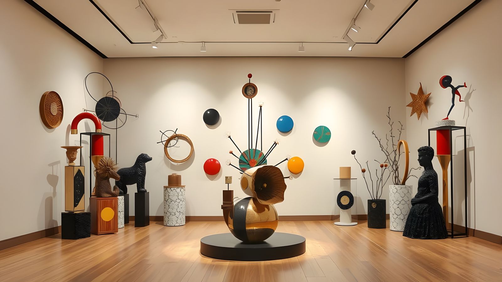 Abstract Sculptural Installation in Kandinsky Style