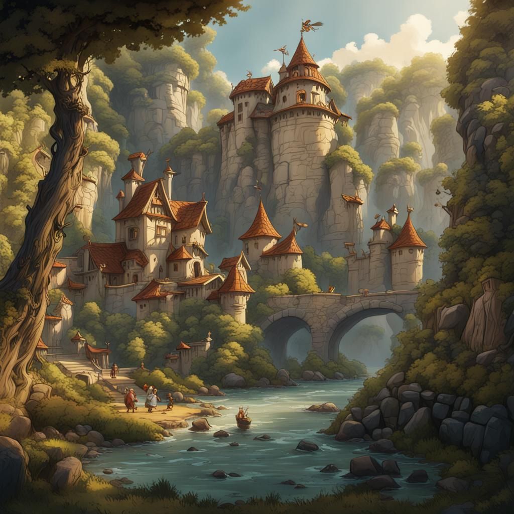 Asterix the Gaul: Detailed Matte Painting