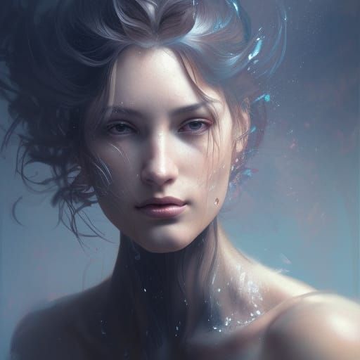 Intense Dancer Portrait in Hyperdetailed Digital Art