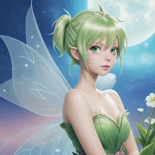 Anime Style Tinkerbell Digital Art