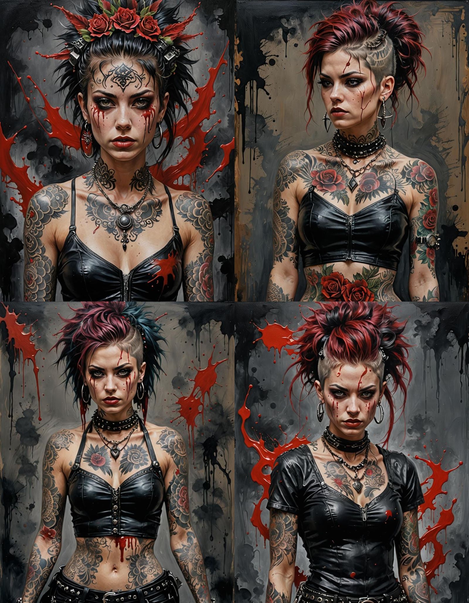 Mystical Feral Woman: Hyperdetailed Oil Painting Portrait