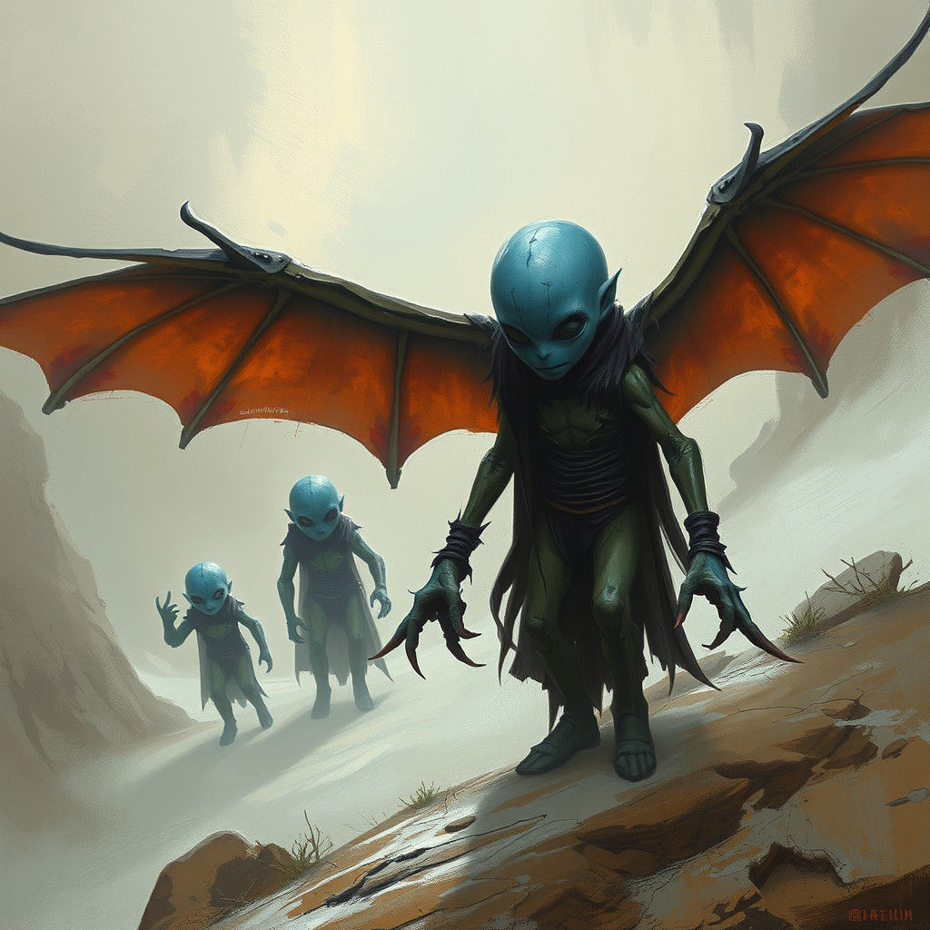 Sinister Blue Humanoids on Epsilon Gorniar II