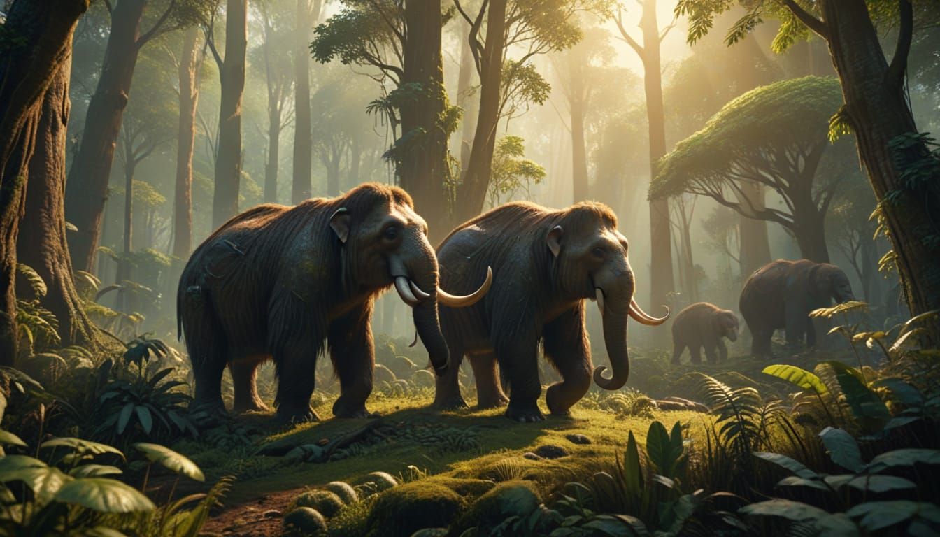 Megafauna Roam a Lush, Post-Human Forest