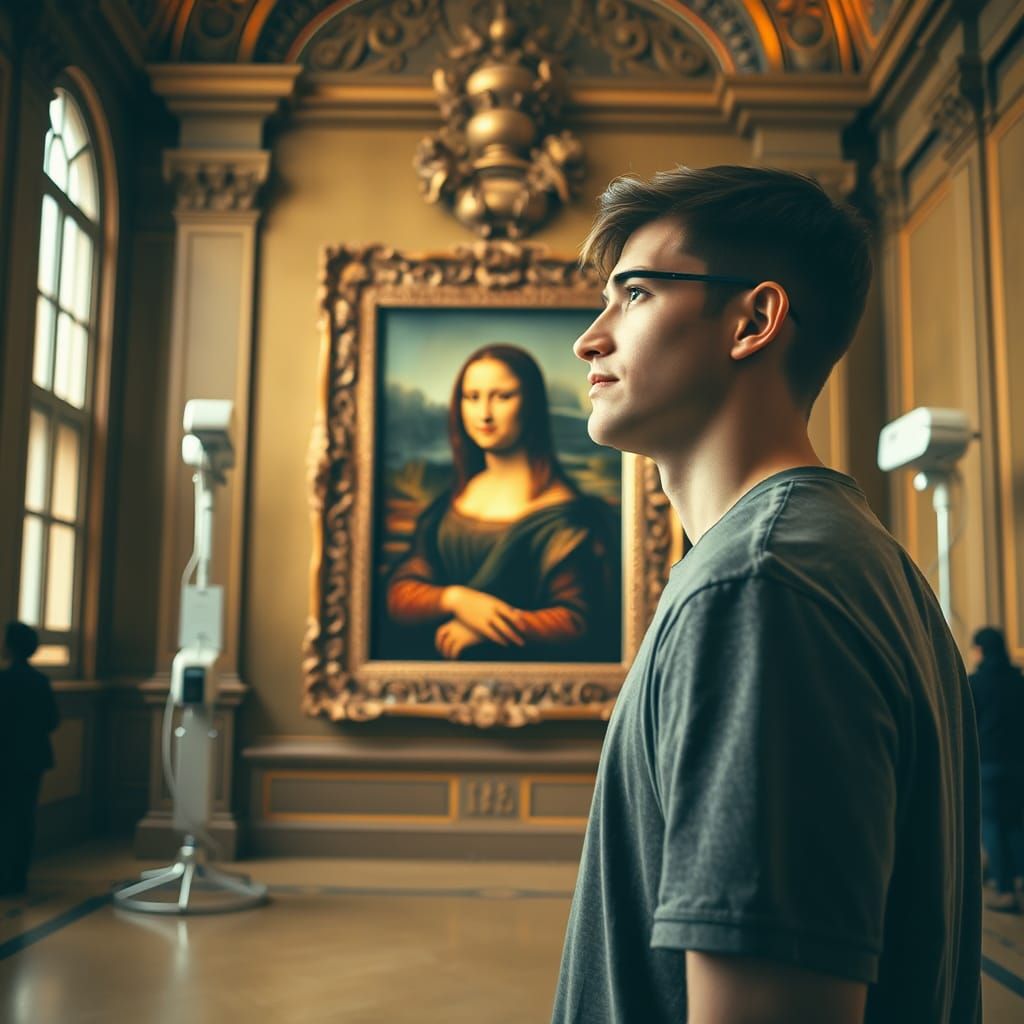 Mona Lisa's Dialysis: A Hyperrealistic Louvre Encounter