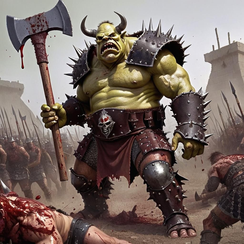 Fearsome Ogre Warlord on Battlefield