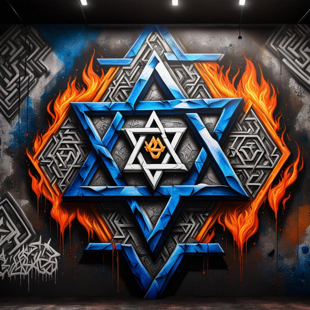 Hyperrealistic Graffiti Mural: Jewish Identity in Israel