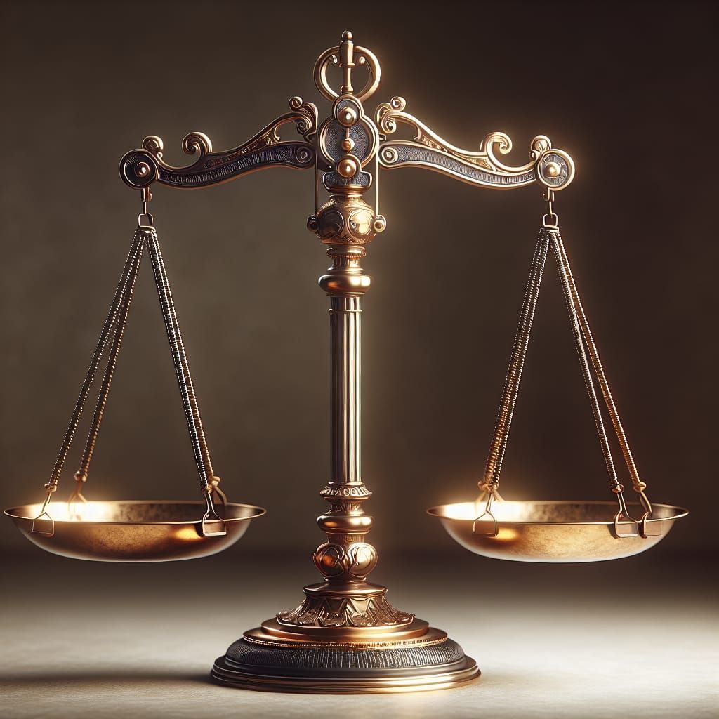 Vintage Balance Scale Symbolizing Equilibrium