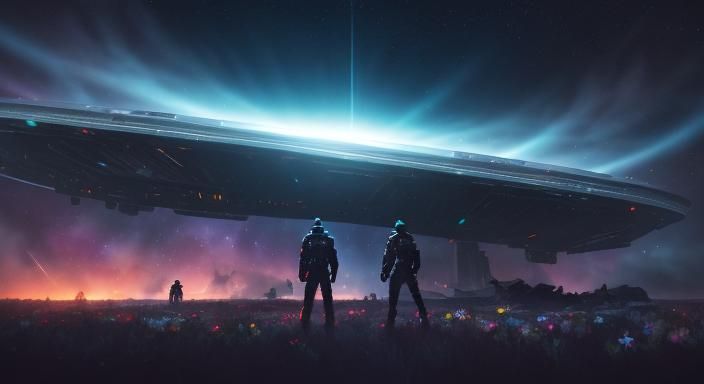 Hopeful Unity Aftermath: Humans and Aliens Rebuild