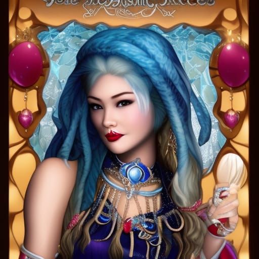 Enchanting AI Generated Ice Princess Portrait