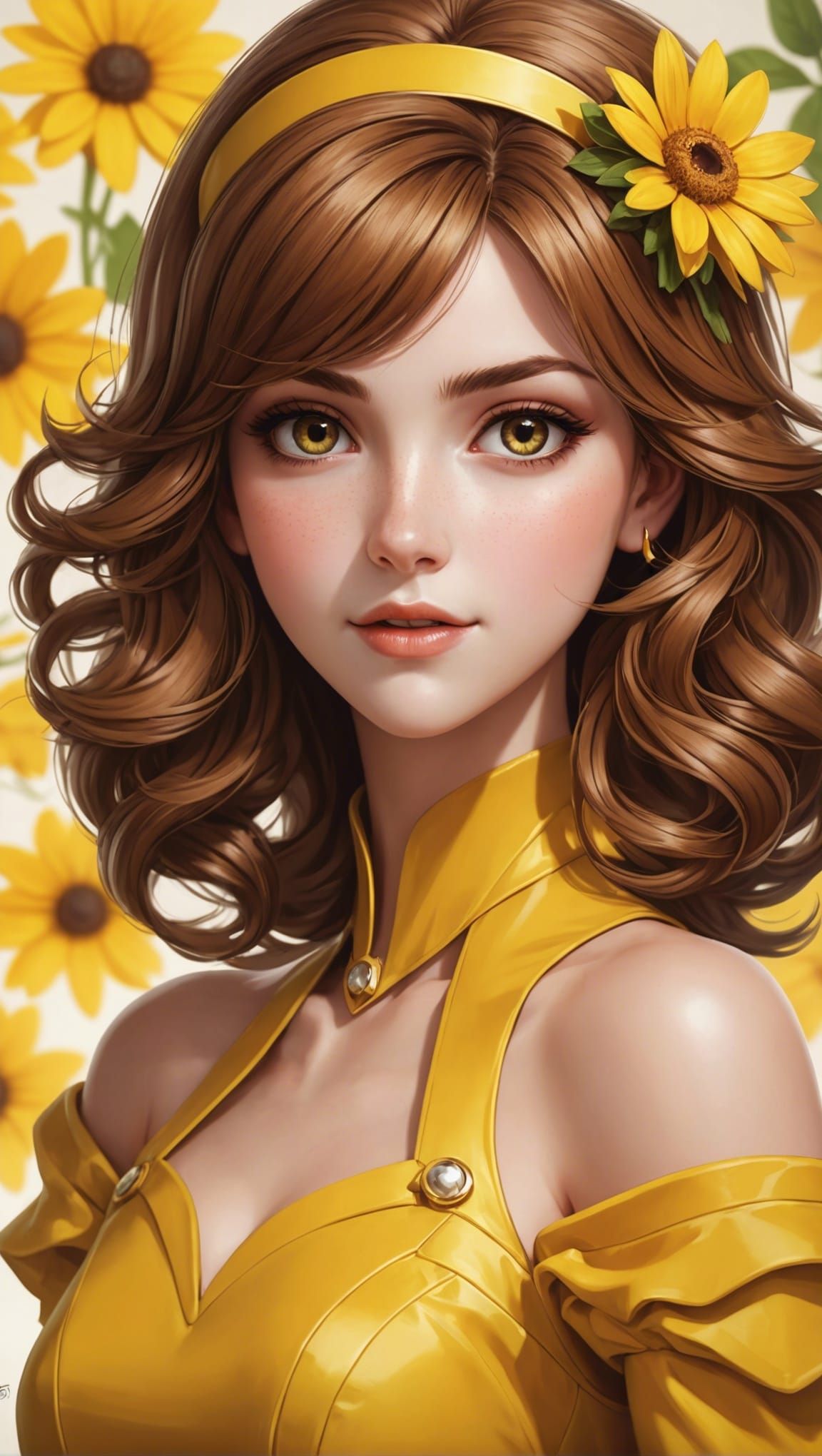 Princess Daisy Anime Art by Artgerm