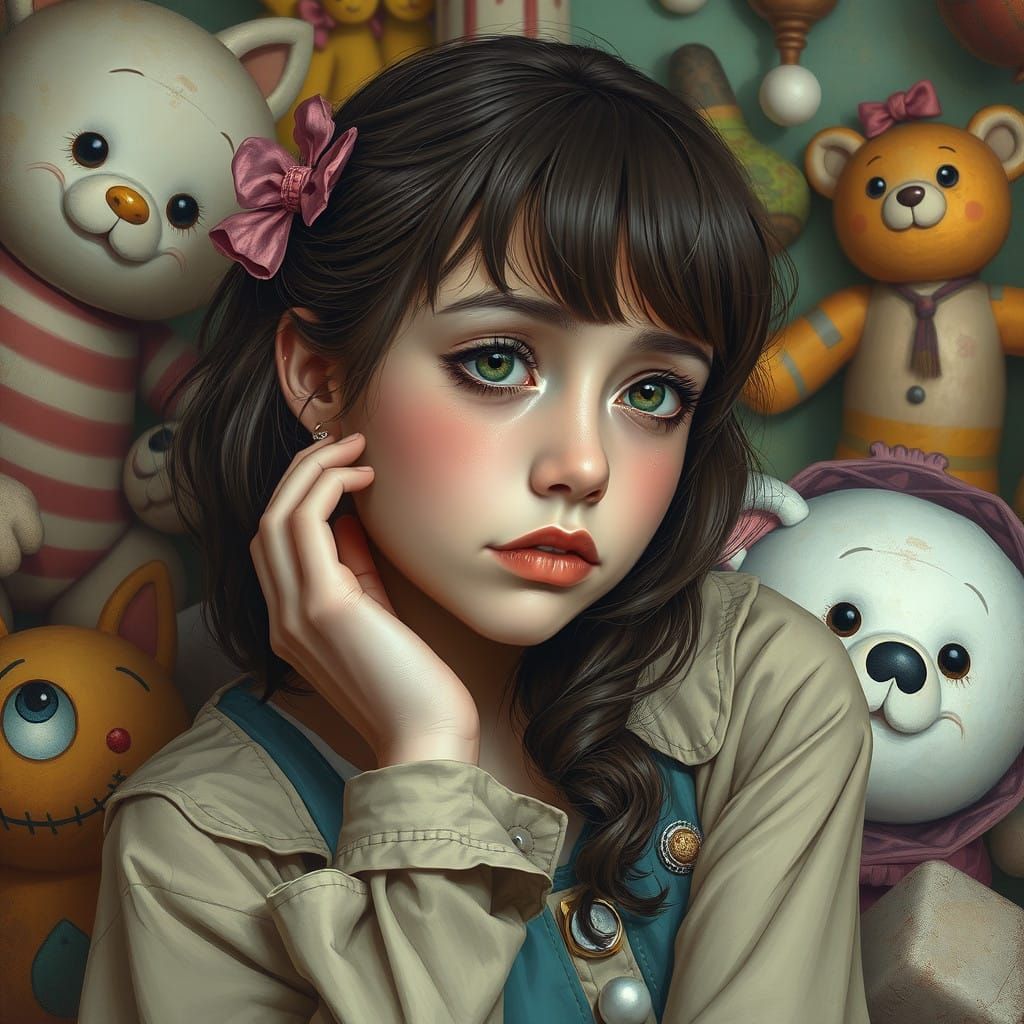 Young Woman Awakens to New Reality in Whimsical Wonderland