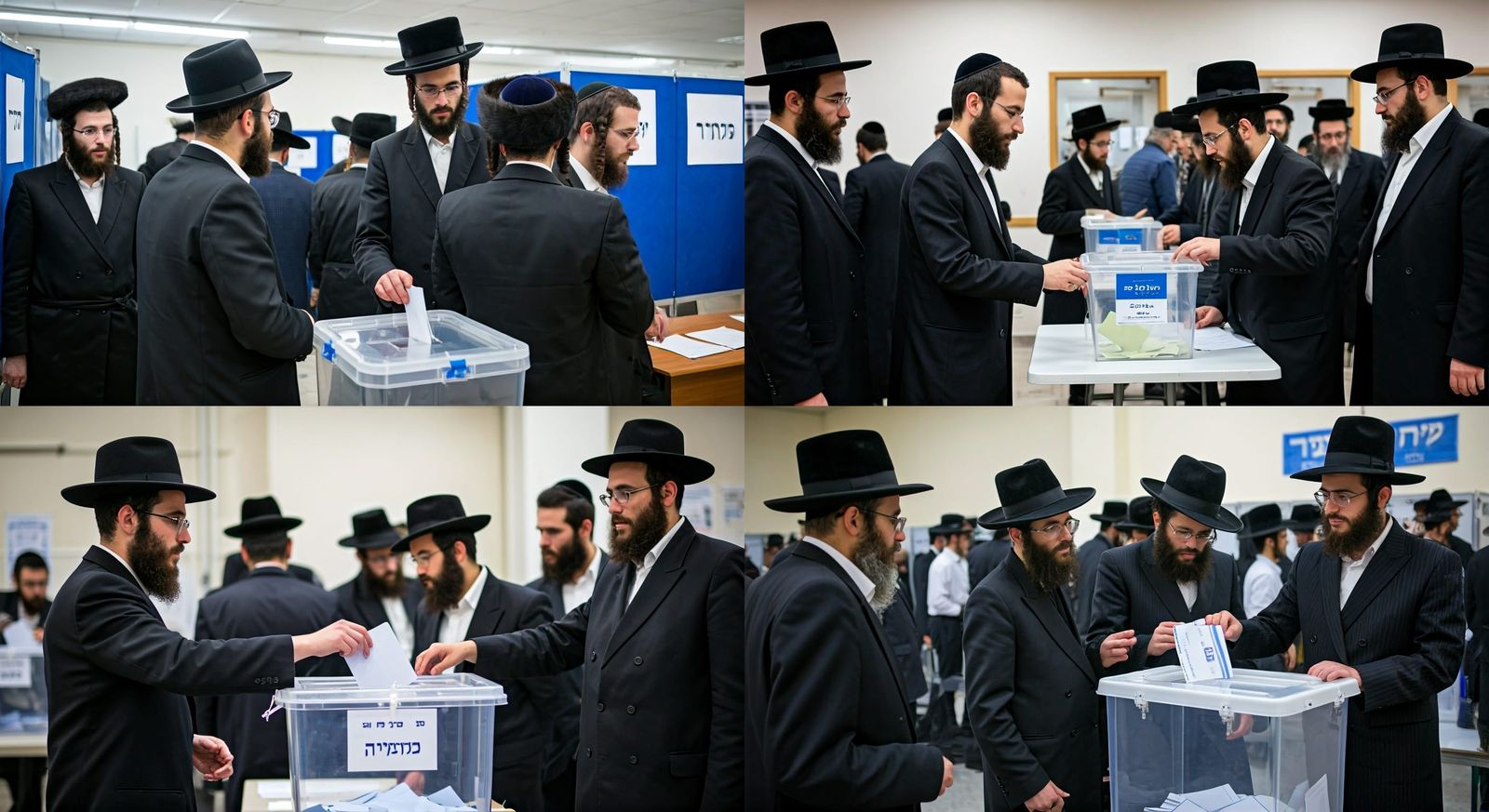 Israeli Election Scene in Orthodox Jewish Neighborhood