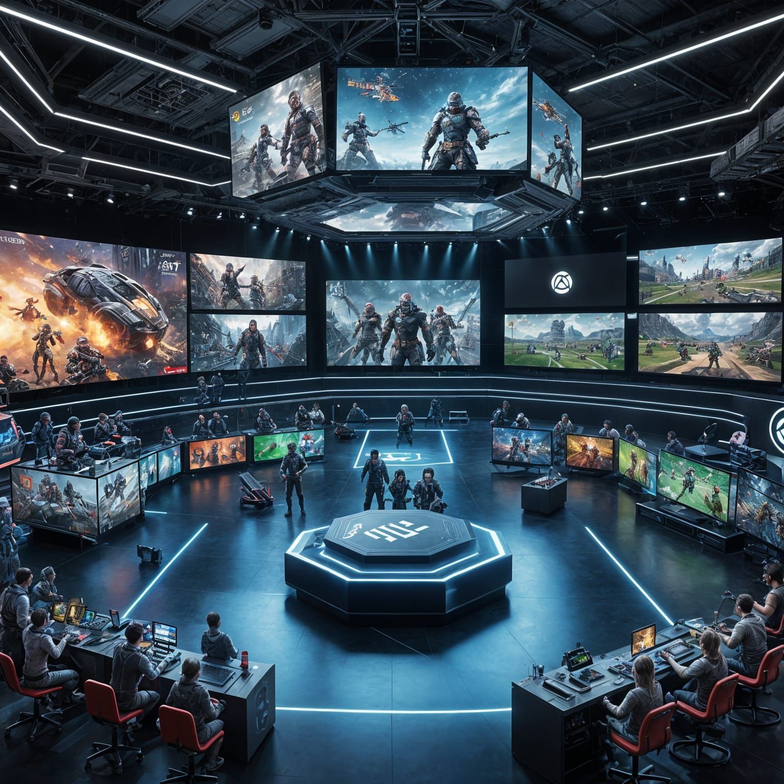 Multiplayer Cross-Console Gaming Arena in 3D Graphics