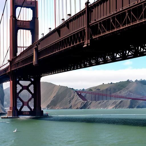 Golden Gate Bridge in Steampunk Wild West Style