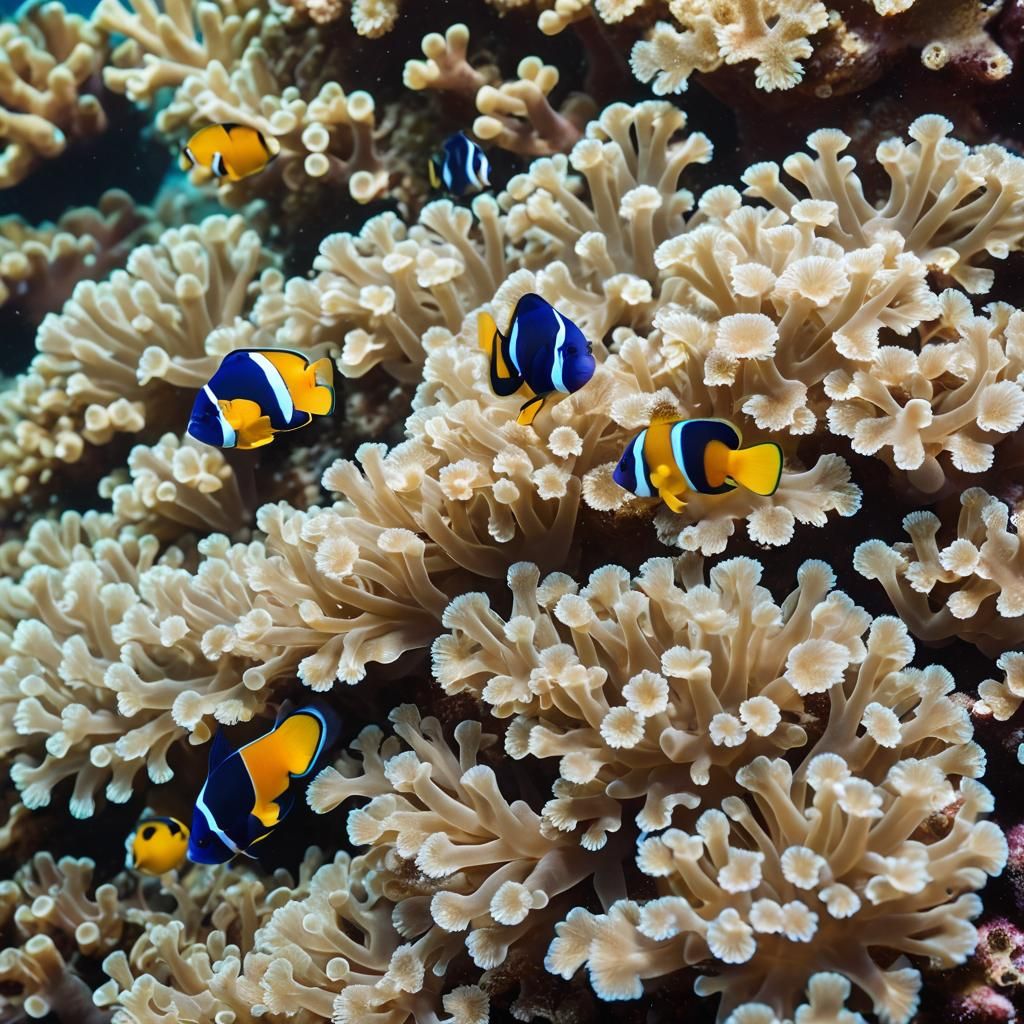 Vibrant Coral Reef Macro Photography