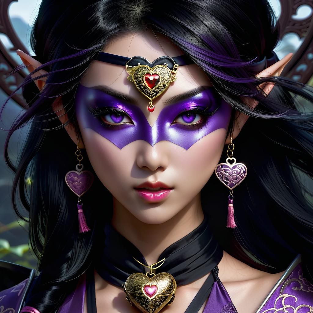 Elf Woman in Dark Fantasy Matte Painting