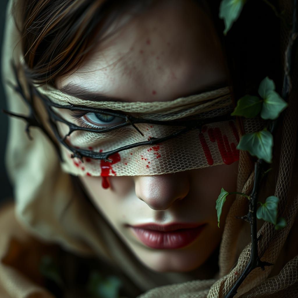 Bloody Gauze: Extreme Macro Beauty Photography