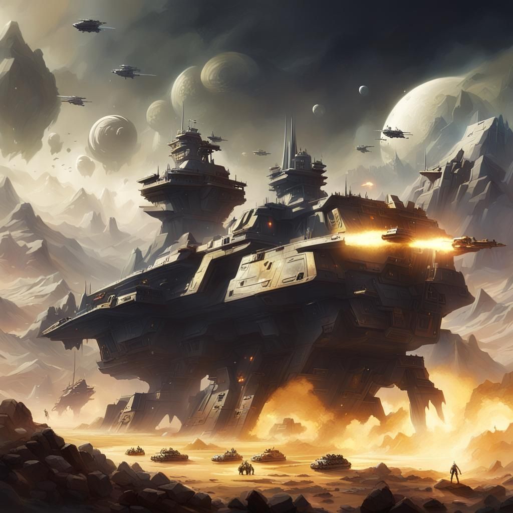 Epic Cinematic Helldivers Digital Matte Painting