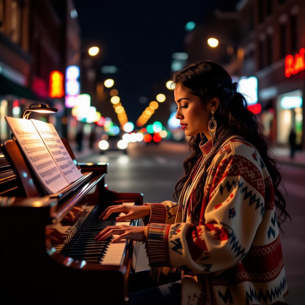 Downtown Cedar Rapids Rush Hour with Native American Organis...