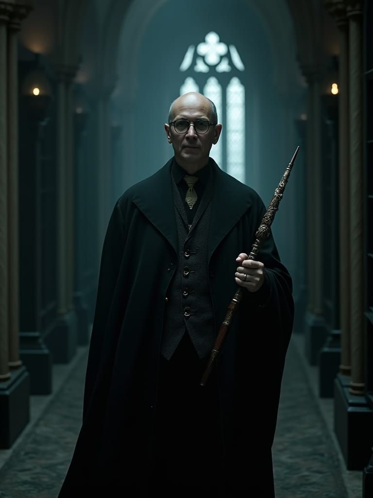 Tom Riddle in Hogwarts with Elder Wand