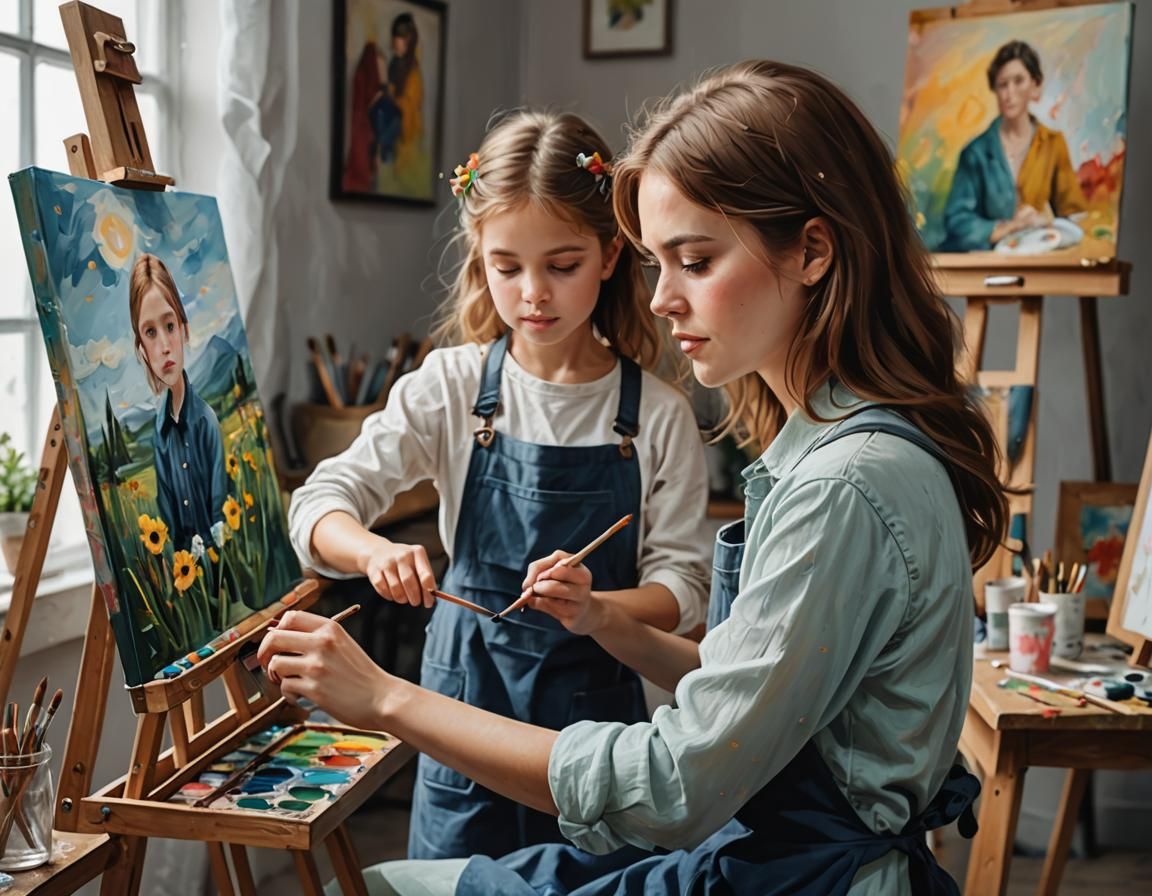 Professional Artist & Little Artist