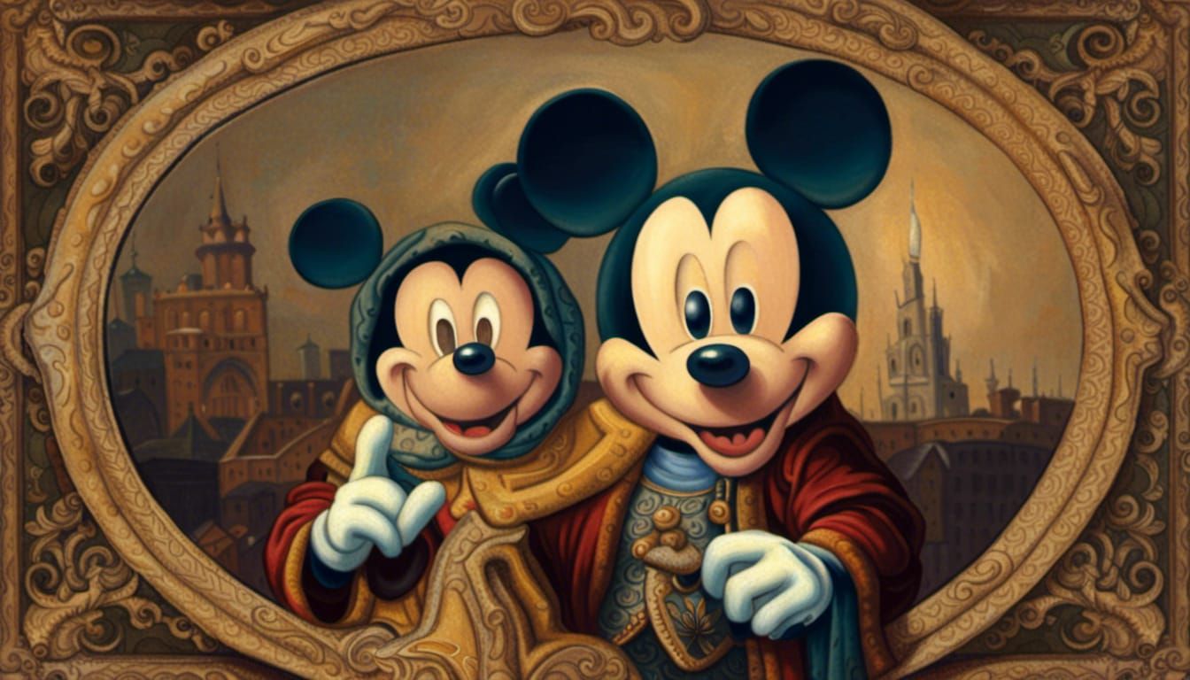 Mickey Mouse as Renaissance Painting