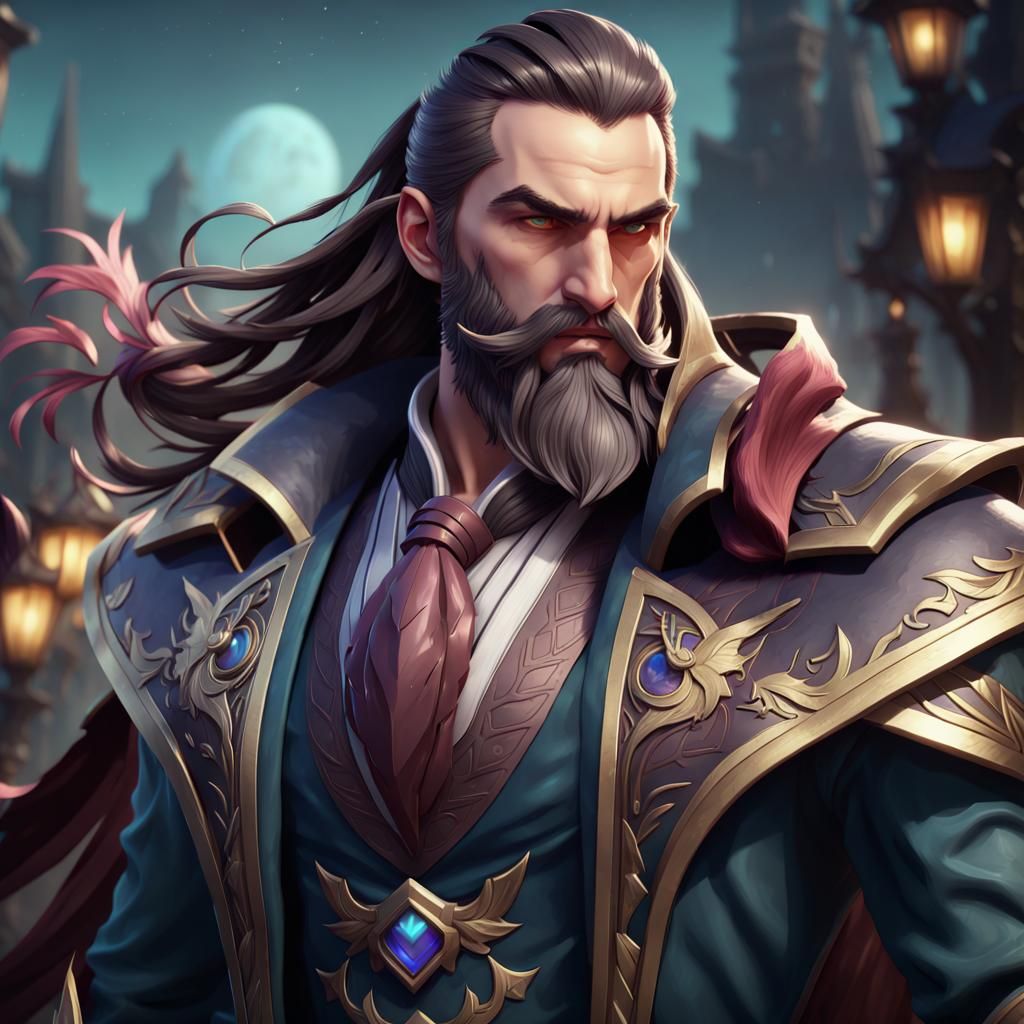 Swain from League of Legends: Detailed Matte Painting