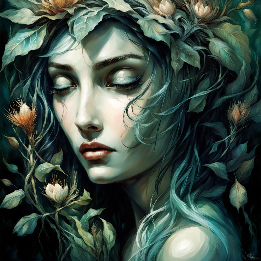 Detailed Nest in Art Brut Style