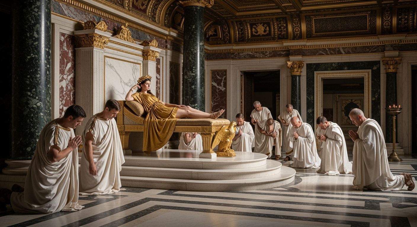 Empress Messalina in Ancient Rome Palace