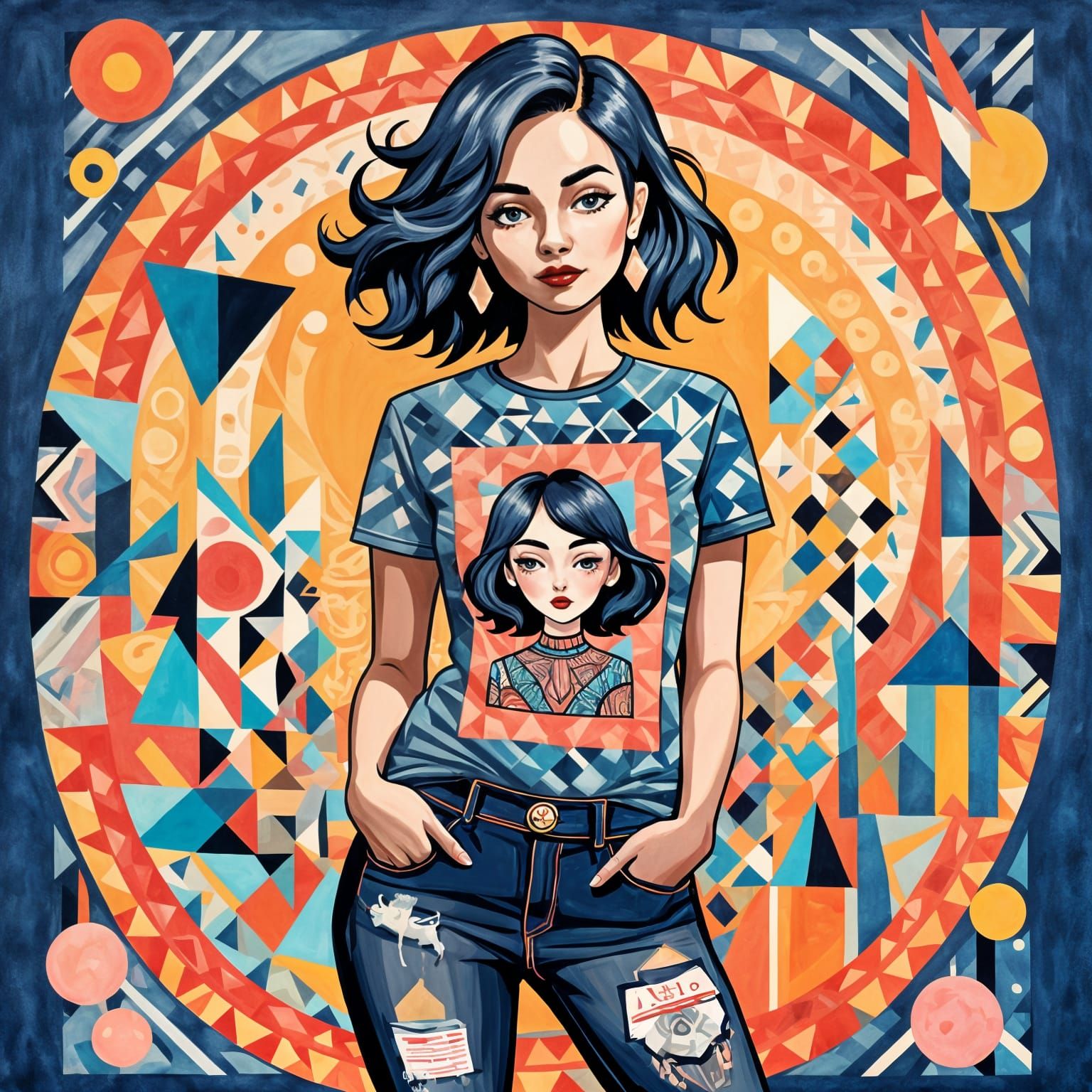 Mysterious Portrait in Dark Art Style