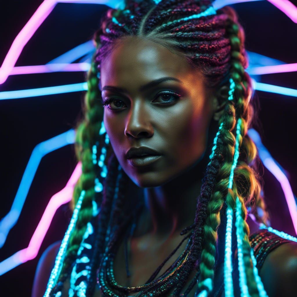 Bioluminescent Goddess of Rage in Dark Fantasy Style