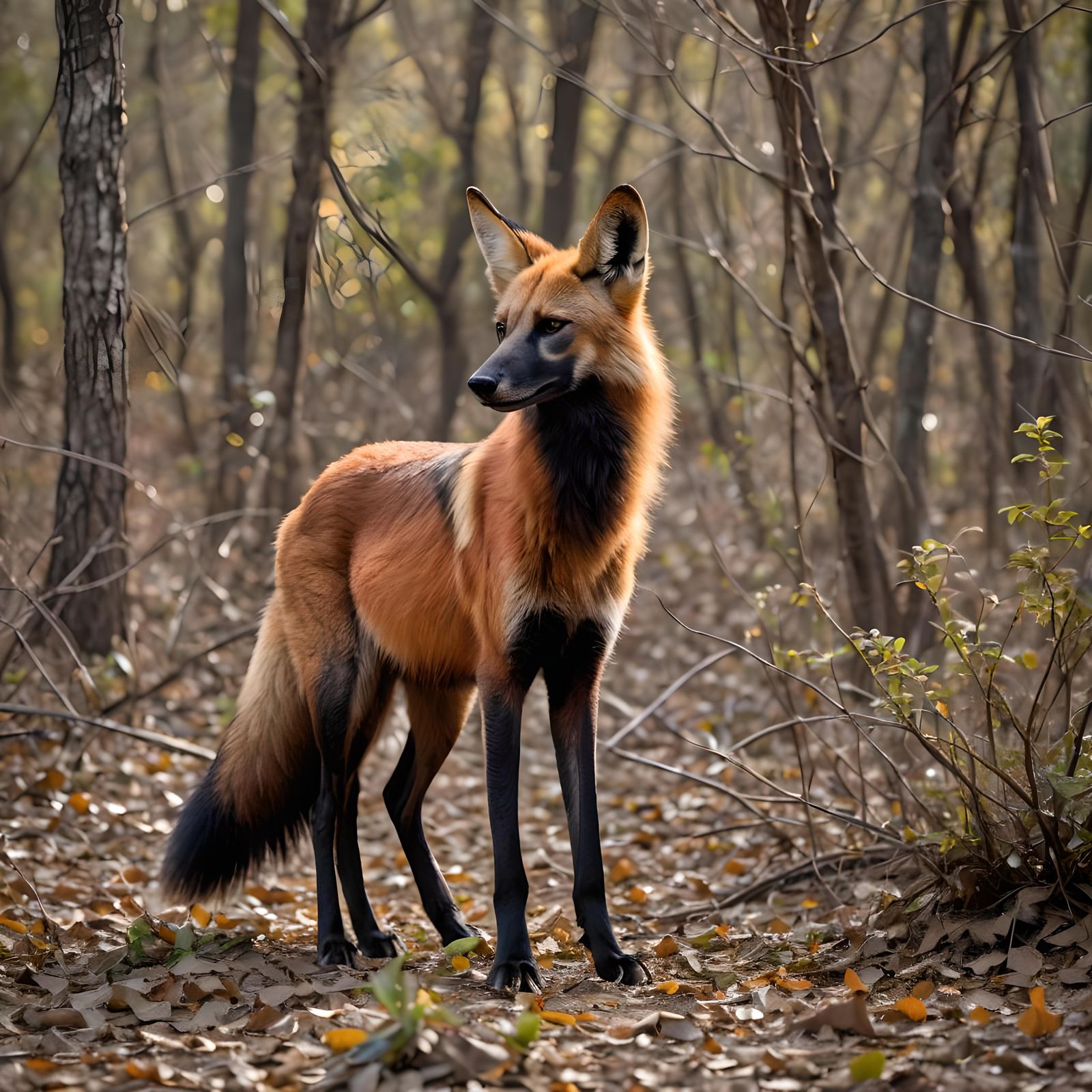 Stunning Maned Wolf Portrait in Natural Light
