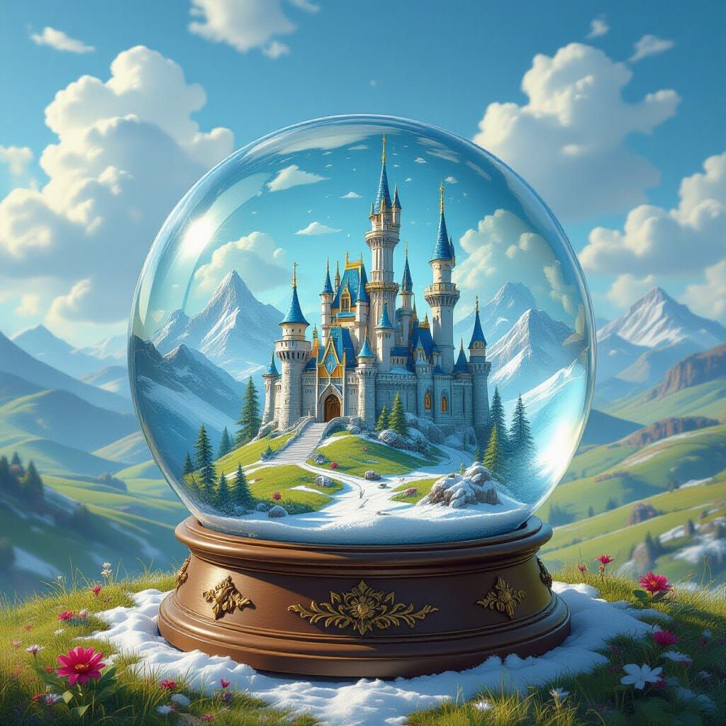 Fantasy World Inside Snow Globe