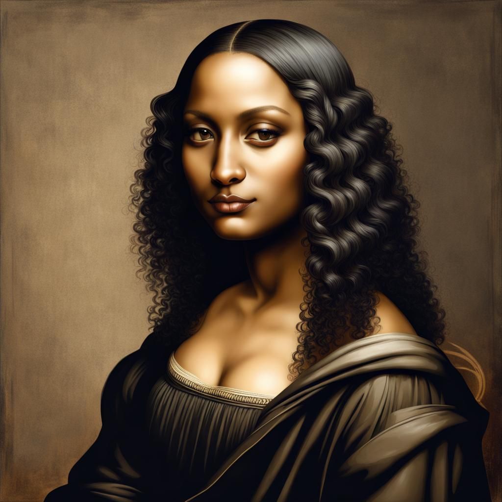 Mona Lisa Reimagined: A Black Woman in Renaissance Style