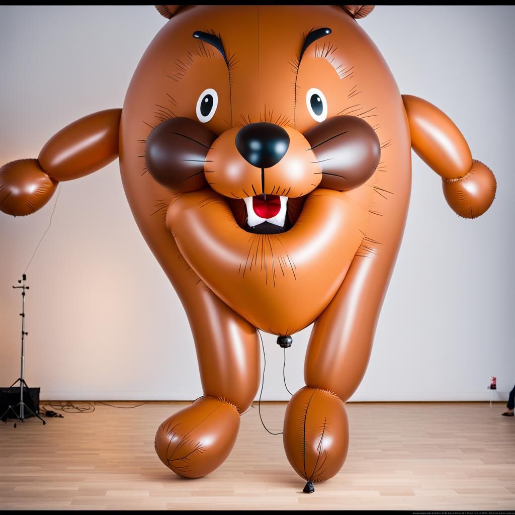 Inflatable Beaver Balloon Getting All Crazy! III