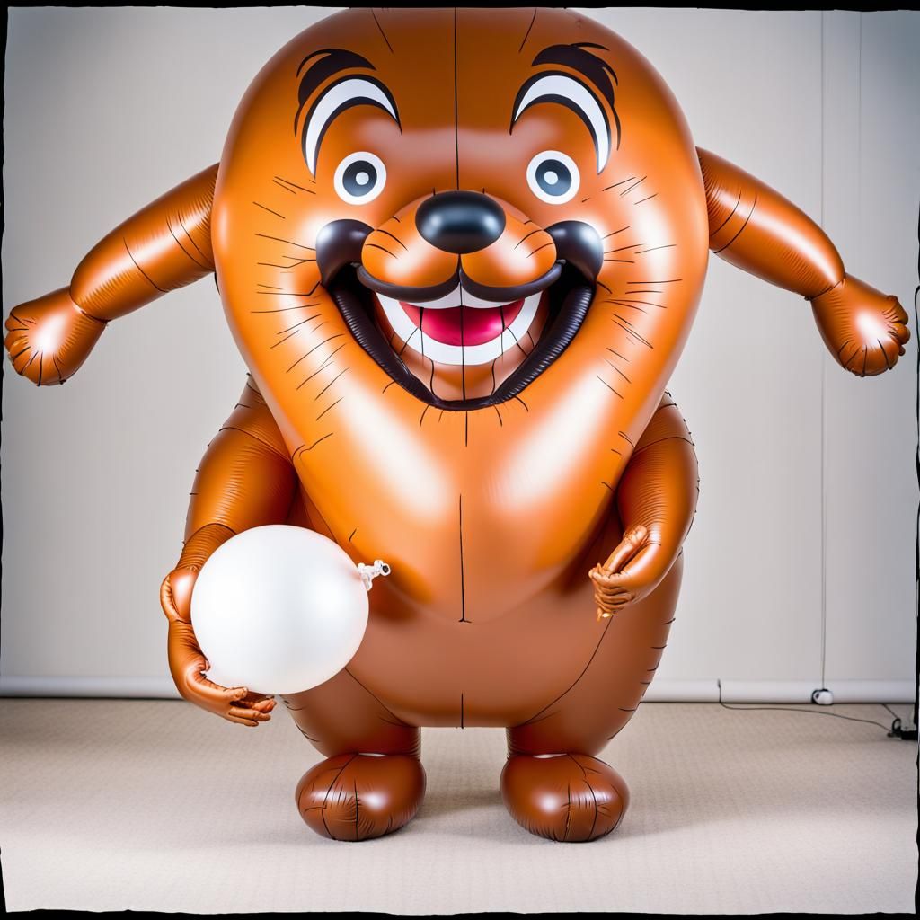Inflatable Beaver Balloon Getting All Crazy!